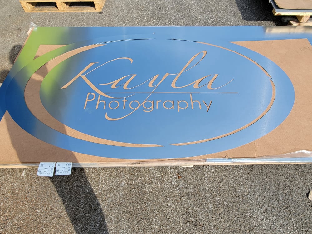 Laser cut signage