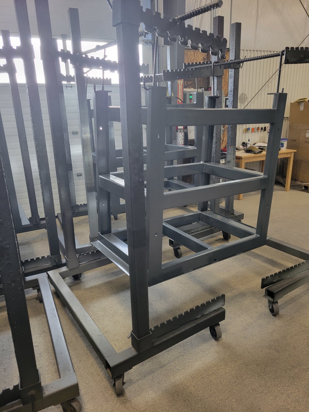 Laser cut, welded & powder coated stand