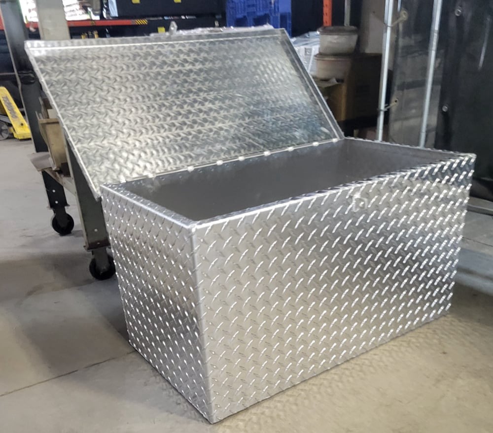 Laser cut and welded metal box