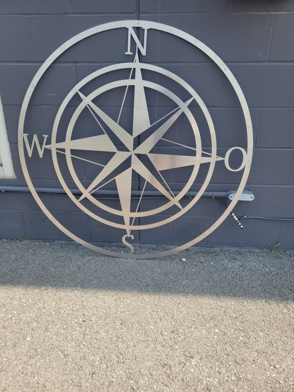 Custom Metal Fabricated stand, powder coated dark grey